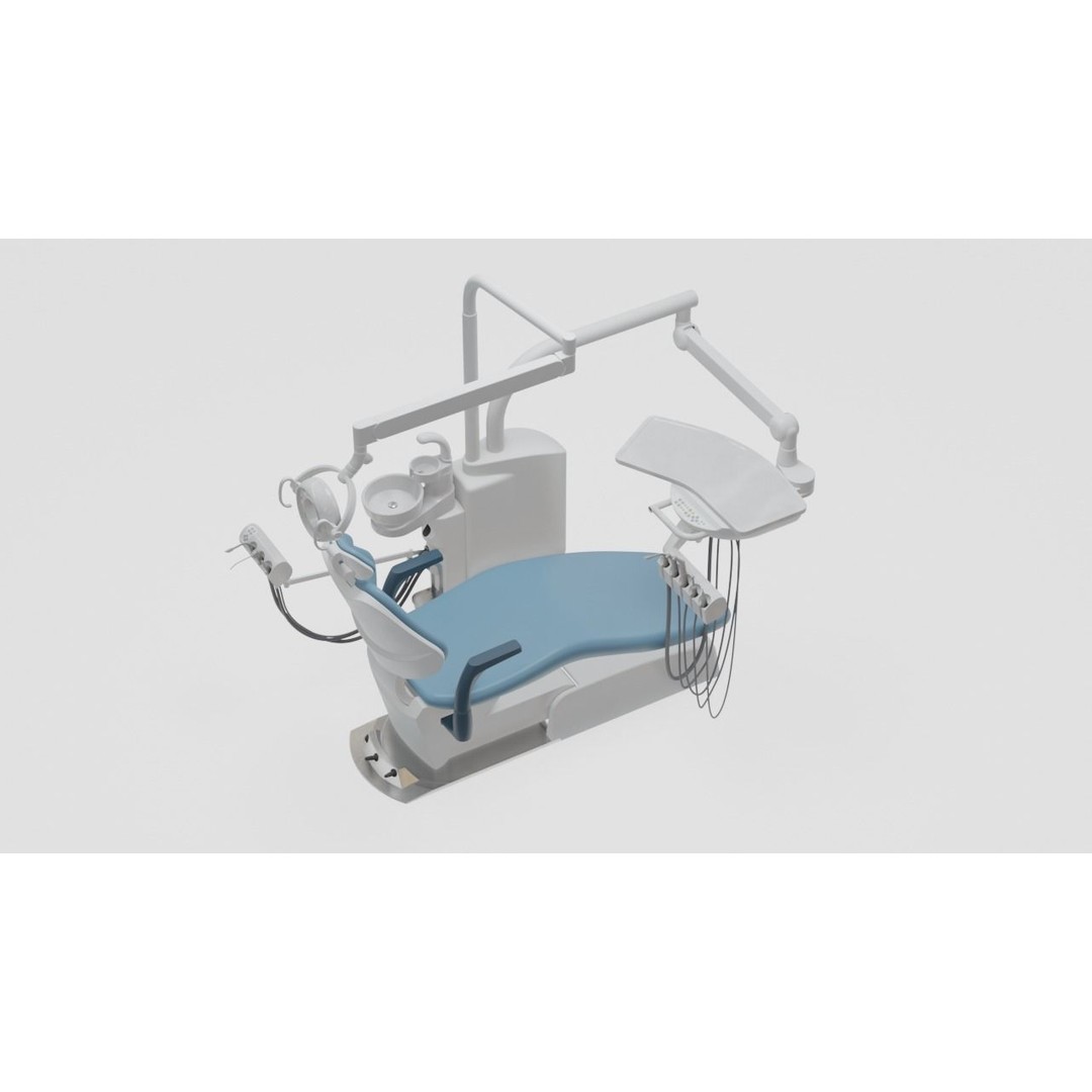 Dentist Chair 3D Model – Rigged Medical Equipment, Blender, FBX - View 3
