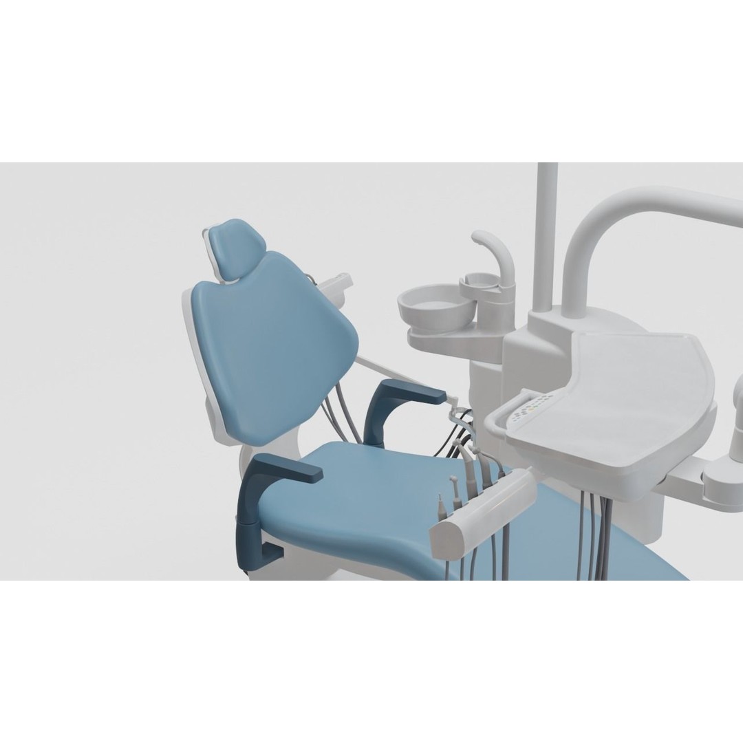Dentist Chair 3D Model – Rigged Medical Equipment, Blender, FBX - View 4