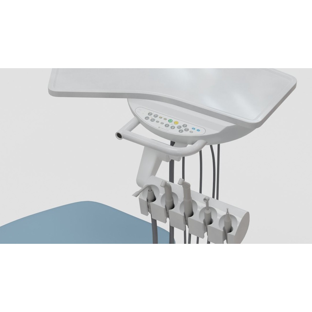 Dentist Chair 3D Model – Rigged Medical Equipment, Blender, FBX - View 7