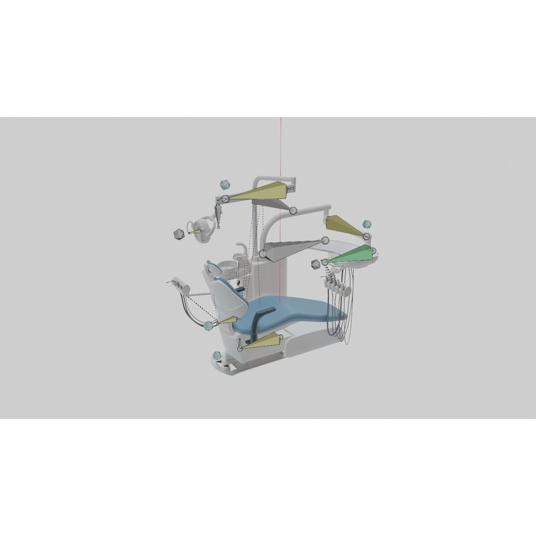 Dentist Chair 3D Model – Rigged Medical Equipment, Blender, FBX - View 9