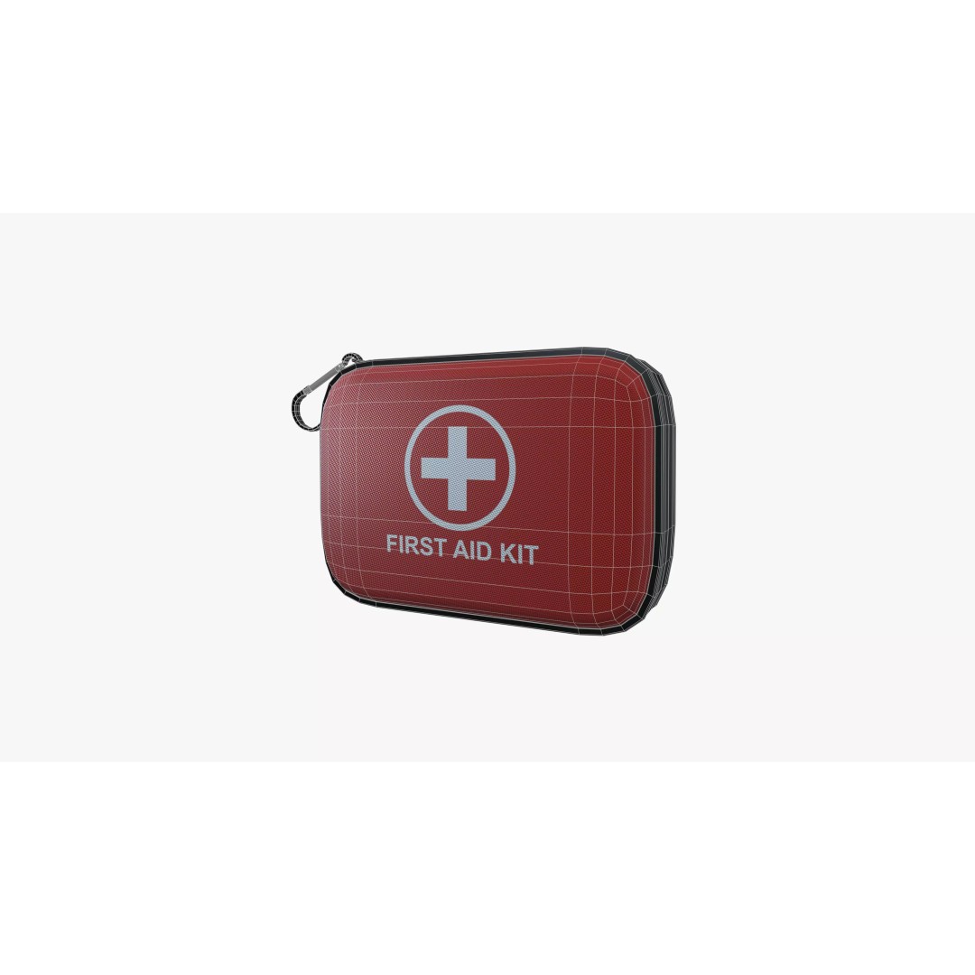 First Aid Box 3D Model – Low Poly Medical Kit, FBX & PBR Textures - View 19