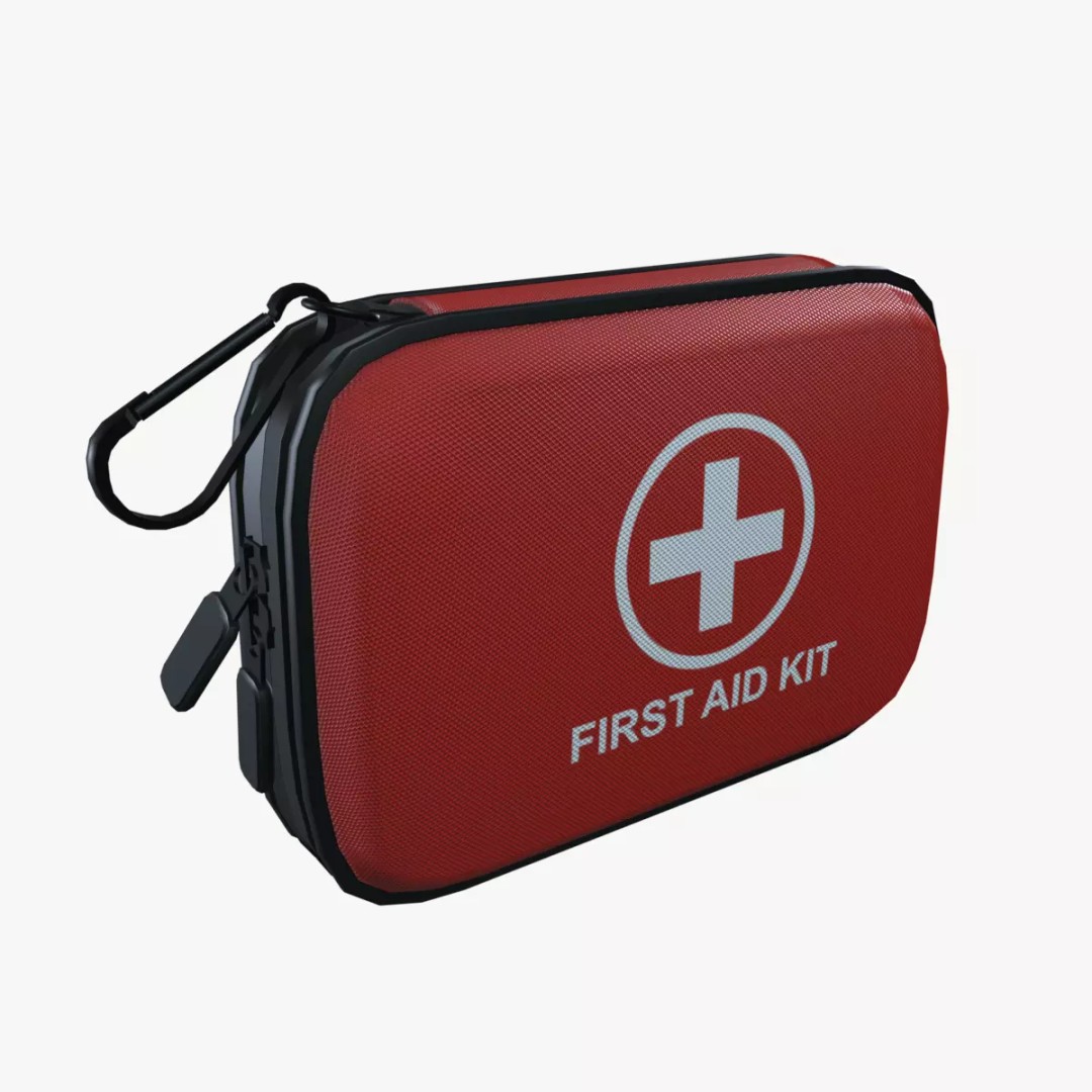 First Aid Box 3D Model – Low Poly Medical Kit, FBX & PBR Textures - View 2