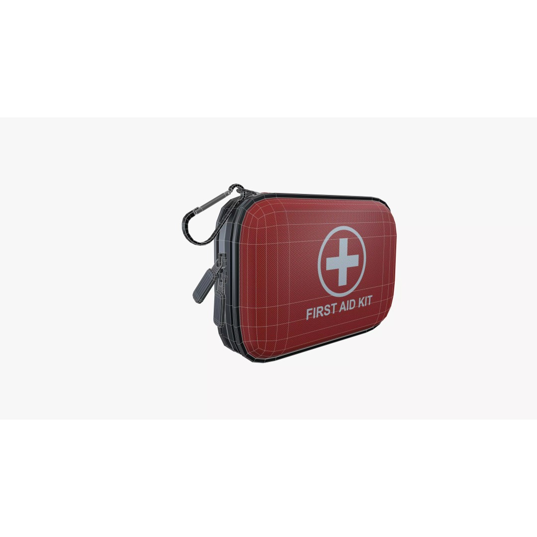 First Aid Box 3D Model – Low Poly Medical Kit, FBX & PBR Textures - View 21