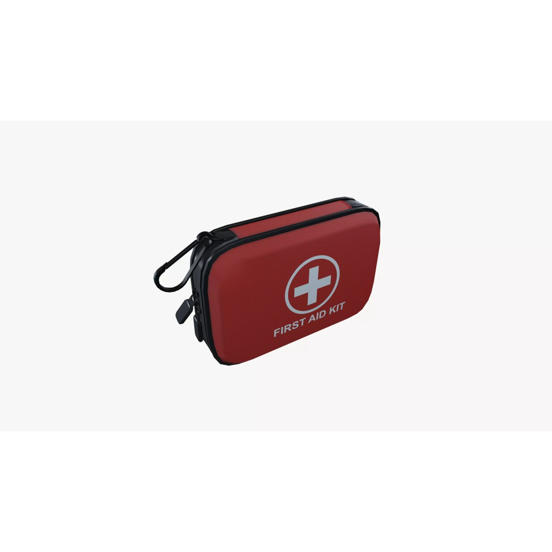 First Aid Box 3D Model – Low Poly Medical Kit, FBX & PBR Textures - View 6