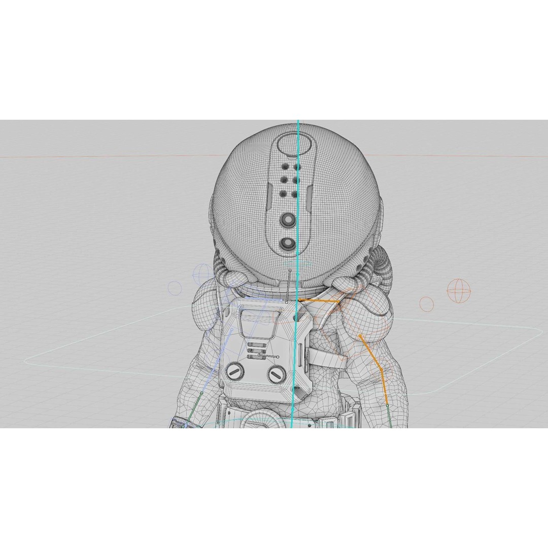 Toon Astronaut F-G 3D Model – Rigged Character for Unity & Unreal Engine