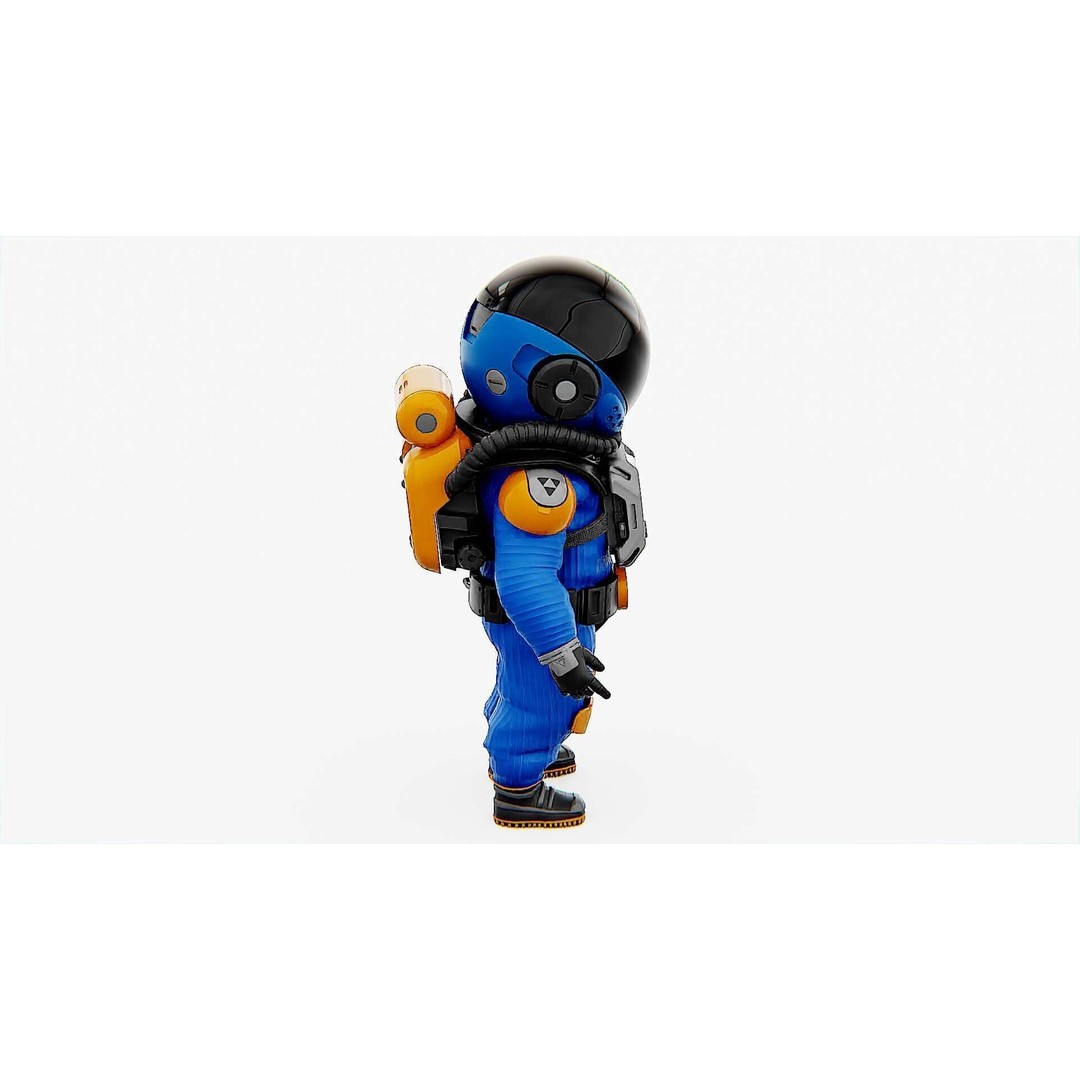 Toon Astronaut F-G 3D Model – Rigged Character for Unity & Unreal Engine - View 10