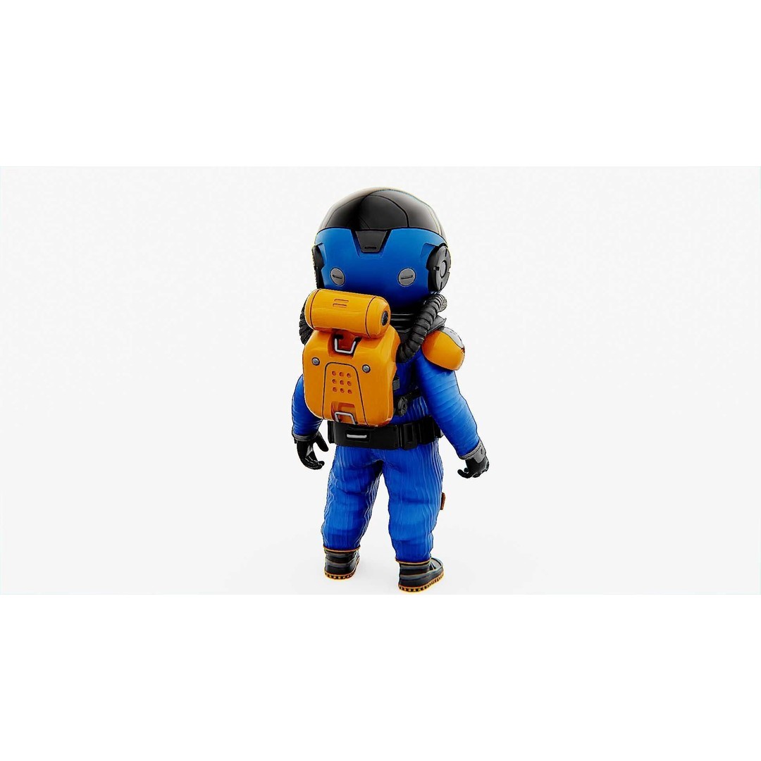 Toon Astronaut F-G 3D Model – Rigged Character for Unity & Unreal Engine - View 14