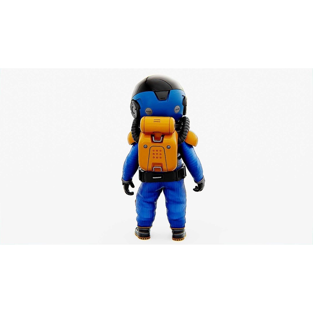 Toon Astronaut F-G 3D Model – Rigged Character for Unity & Unreal Engine - View 15