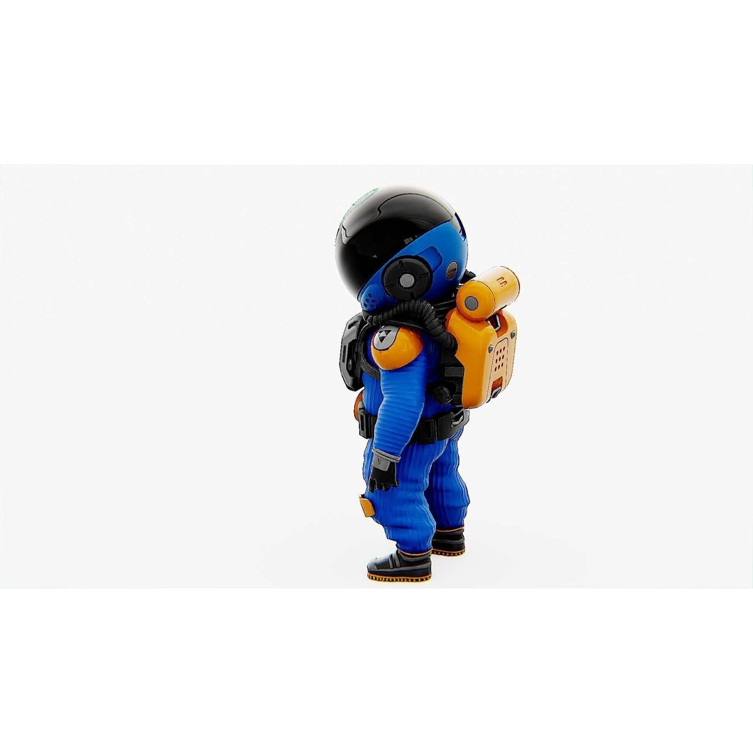 Toon Astronaut F-G 3D Model – Rigged Character for Unity & Unreal Engine - View 18