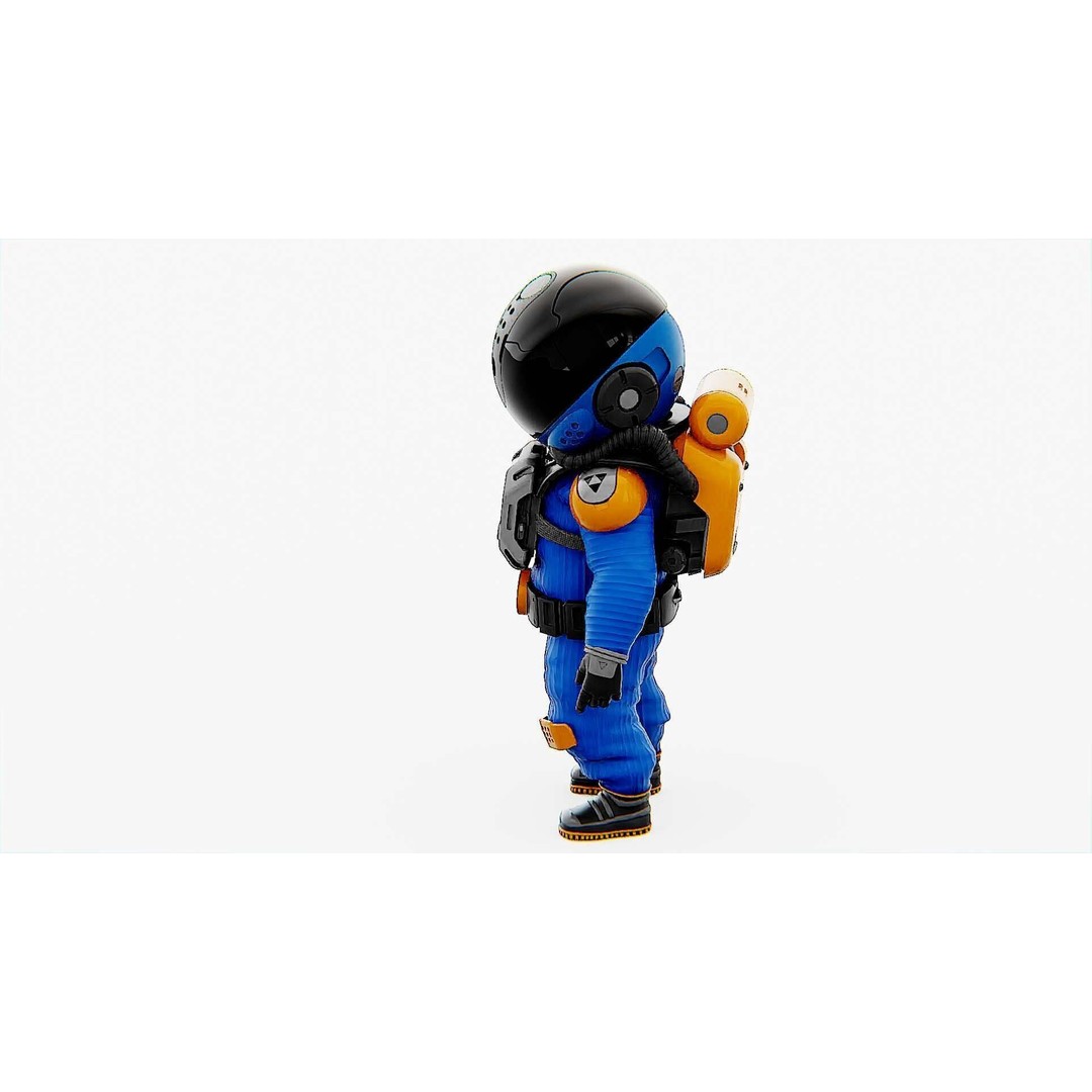 Toon Astronaut F-G 3D Model – Rigged Character for Unity & Unreal Engine - View 19