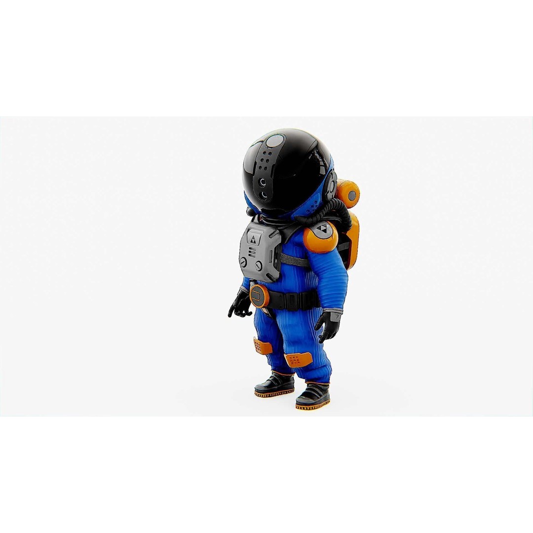 Toon Astronaut F-G 3D Model – Rigged Character for Unity & Unreal Engine - View 21