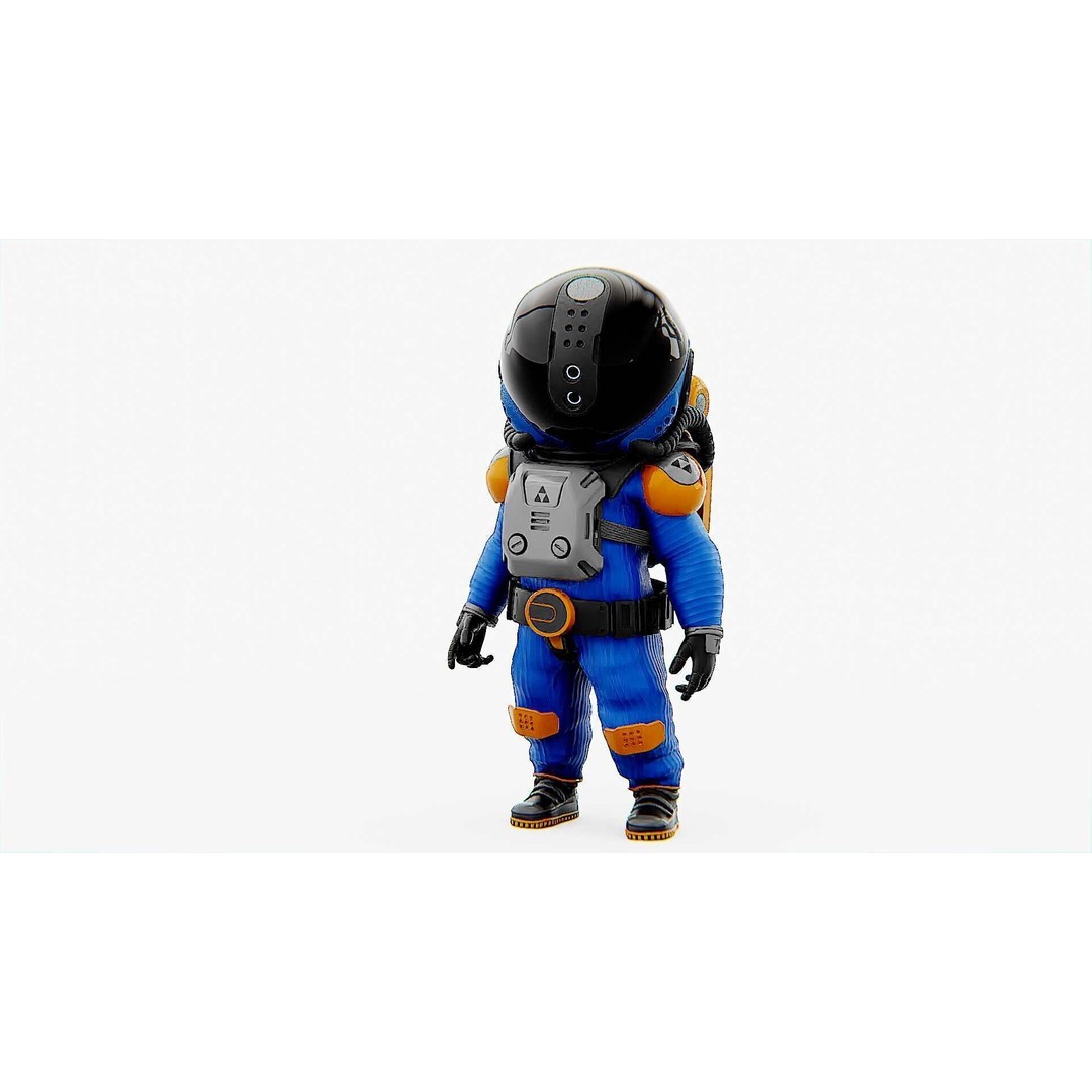 Toon Astronaut F-G 3D Model – Rigged Character for Unity & Unreal Engine - View 22