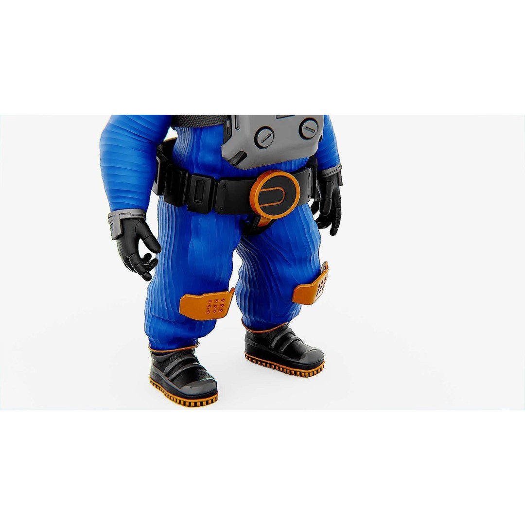 Toon Astronaut F-G 3D Model – Rigged Character for Unity & Unreal Engine - View 30