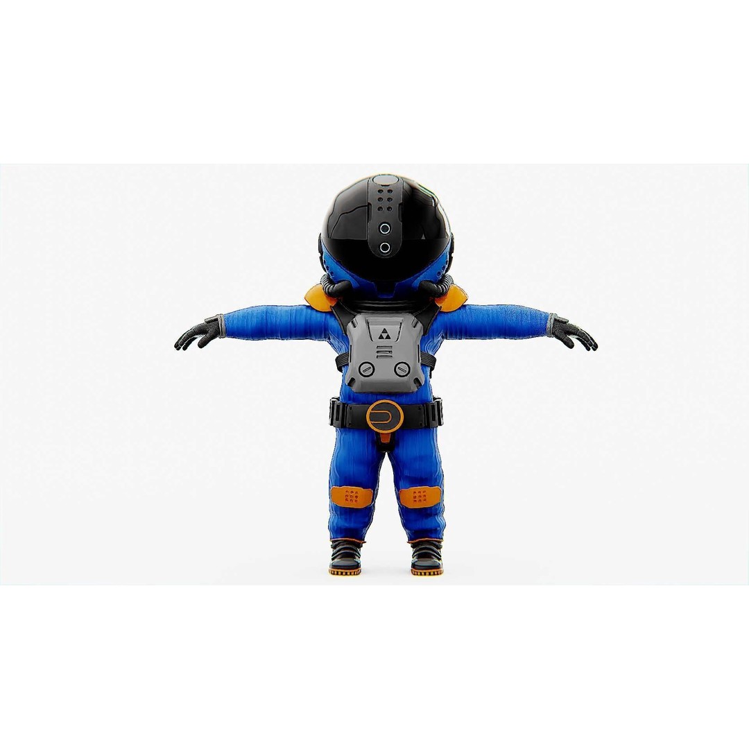Toon Astronaut F-G 3D Model – Rigged Character for Unity & Unreal Engine - View 31
