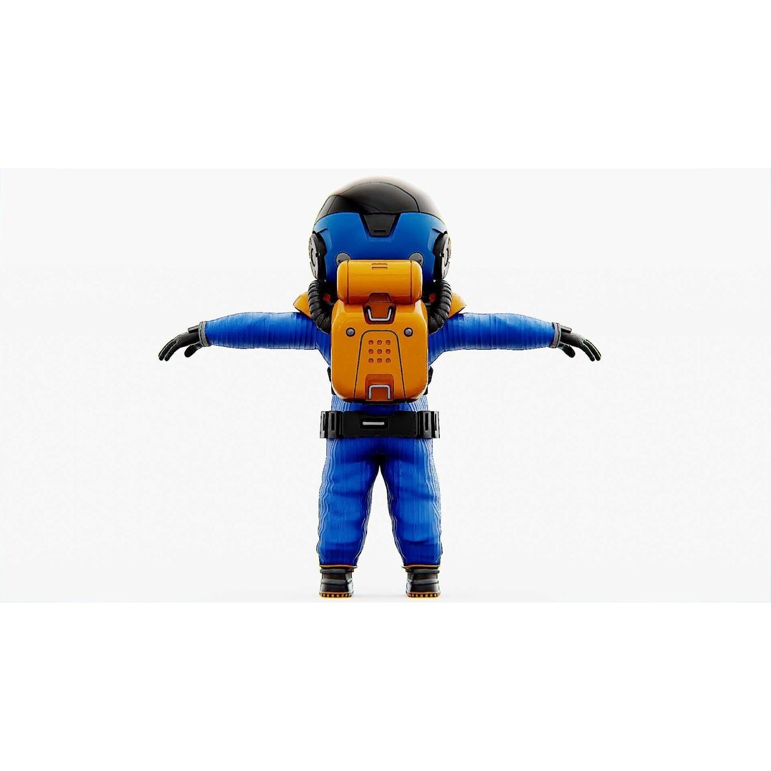 Toon Astronaut F-G 3D Model – Rigged Character for Unity & Unreal Engine - View 32