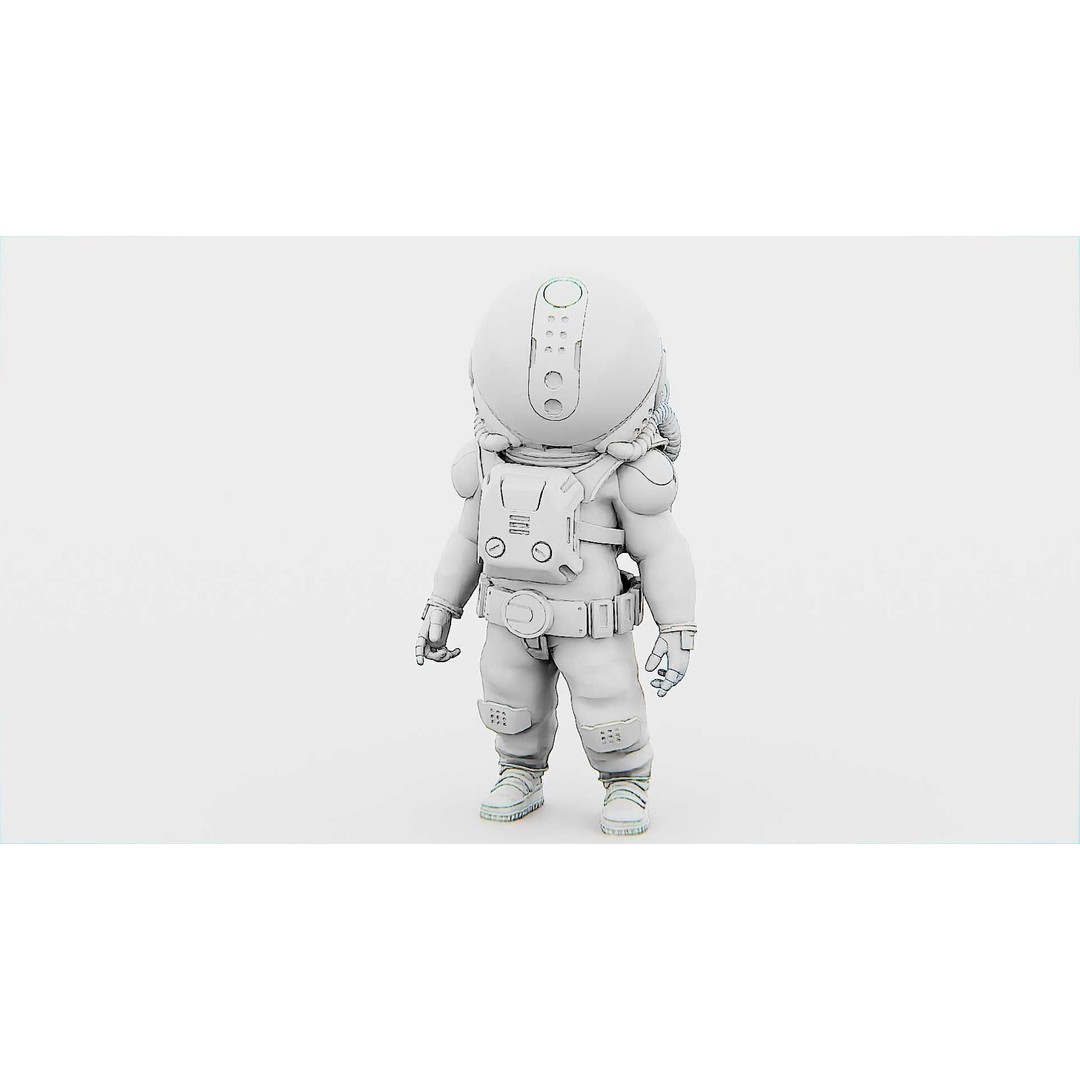 Toon Astronaut F-G 3D Model – Rigged Character for Unity & Unreal Engine - View 33