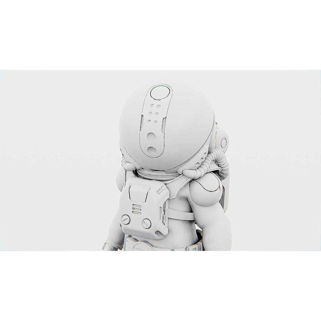 Toon Astronaut F-G 3D Model – Rigged Character for Unity & Unreal Engine - View 35