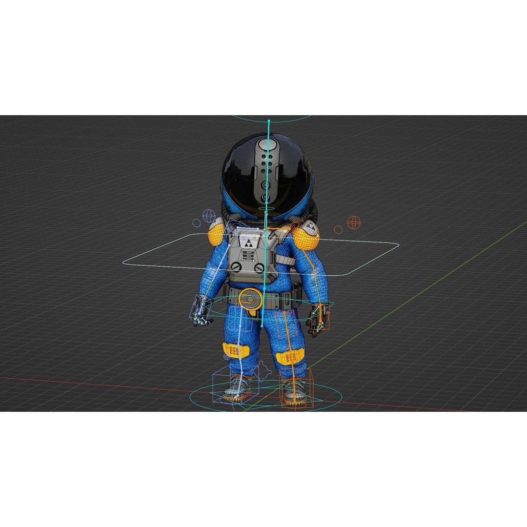 Toon Astronaut F-G 3D Model – Rigged Character for Unity & Unreal Engine - View 38