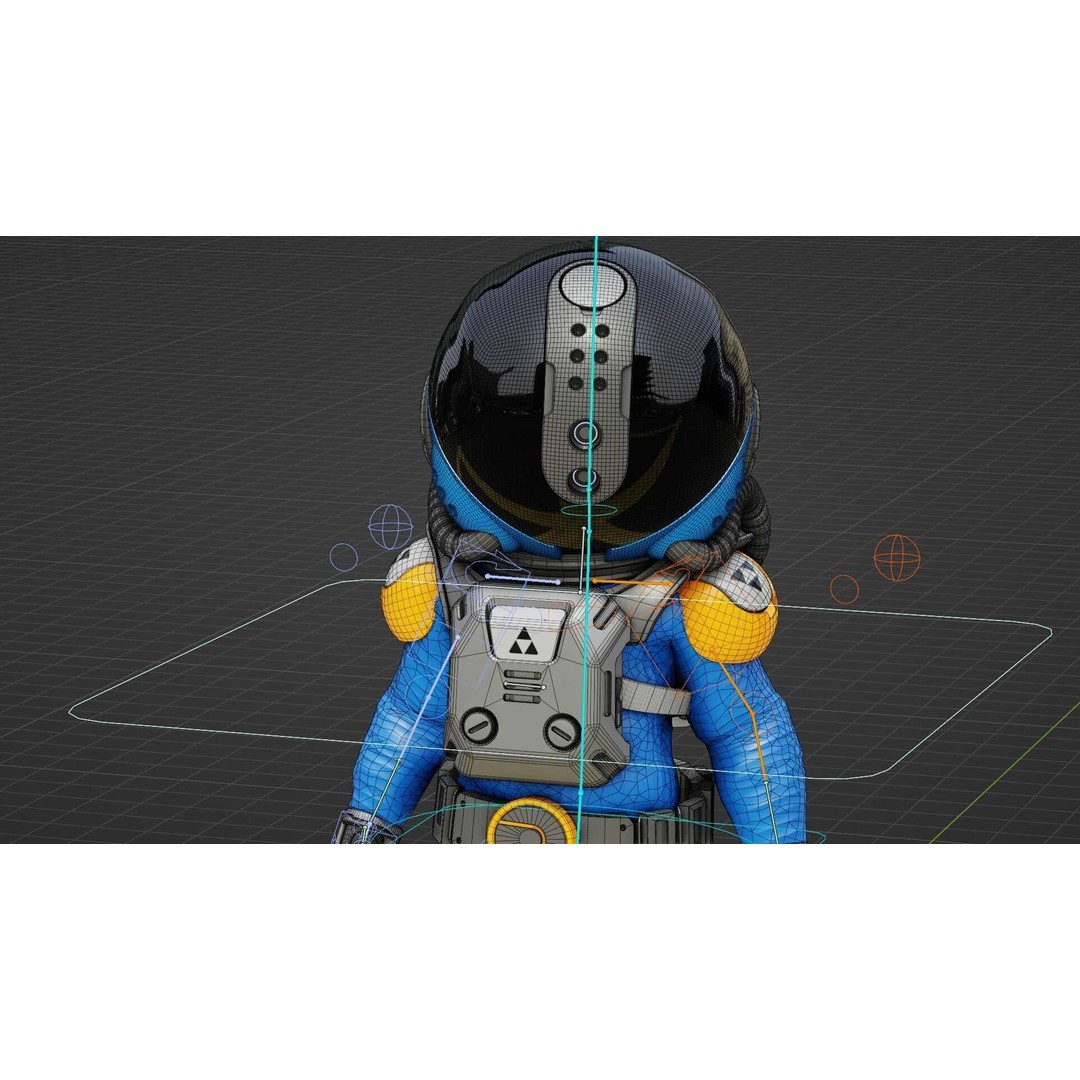 Toon Astronaut F-G 3D Model – Rigged Character for Unity & Unreal Engine - View 40