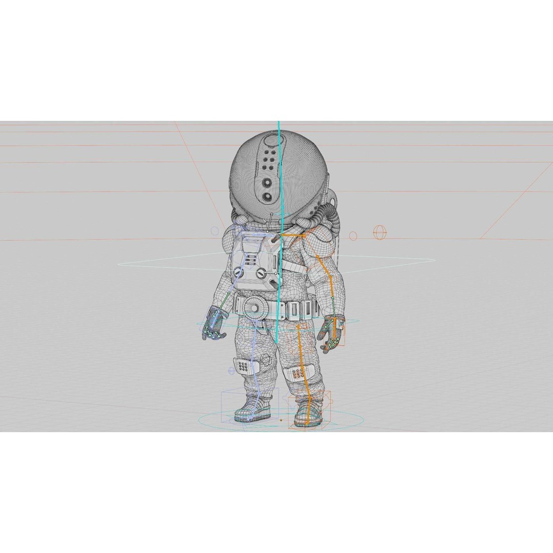 Toon Astronaut F-G 3D Model – Rigged Character for Unity & Unreal Engine - View 41