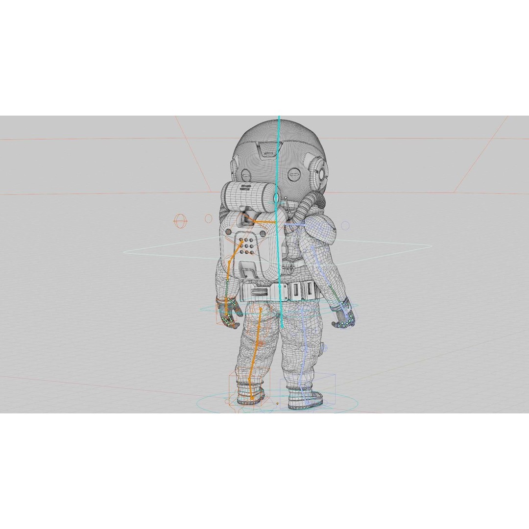 Toon Astronaut F-G 3D Model – Rigged Character for Unity & Unreal Engine - View 42