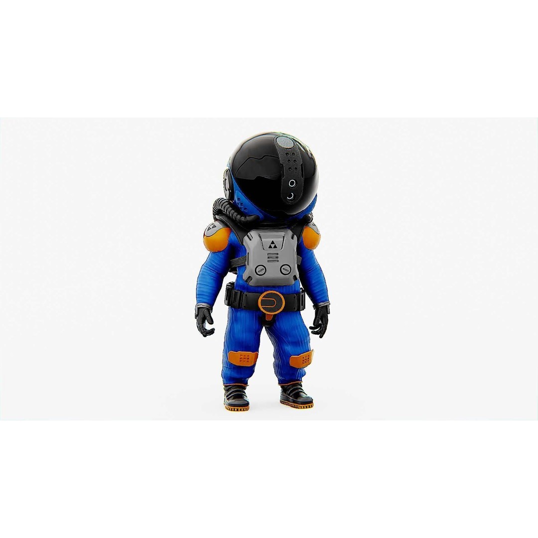 Toon Astronaut F-G 3D Model – Rigged Character for Unity & Unreal Engine - View 5
