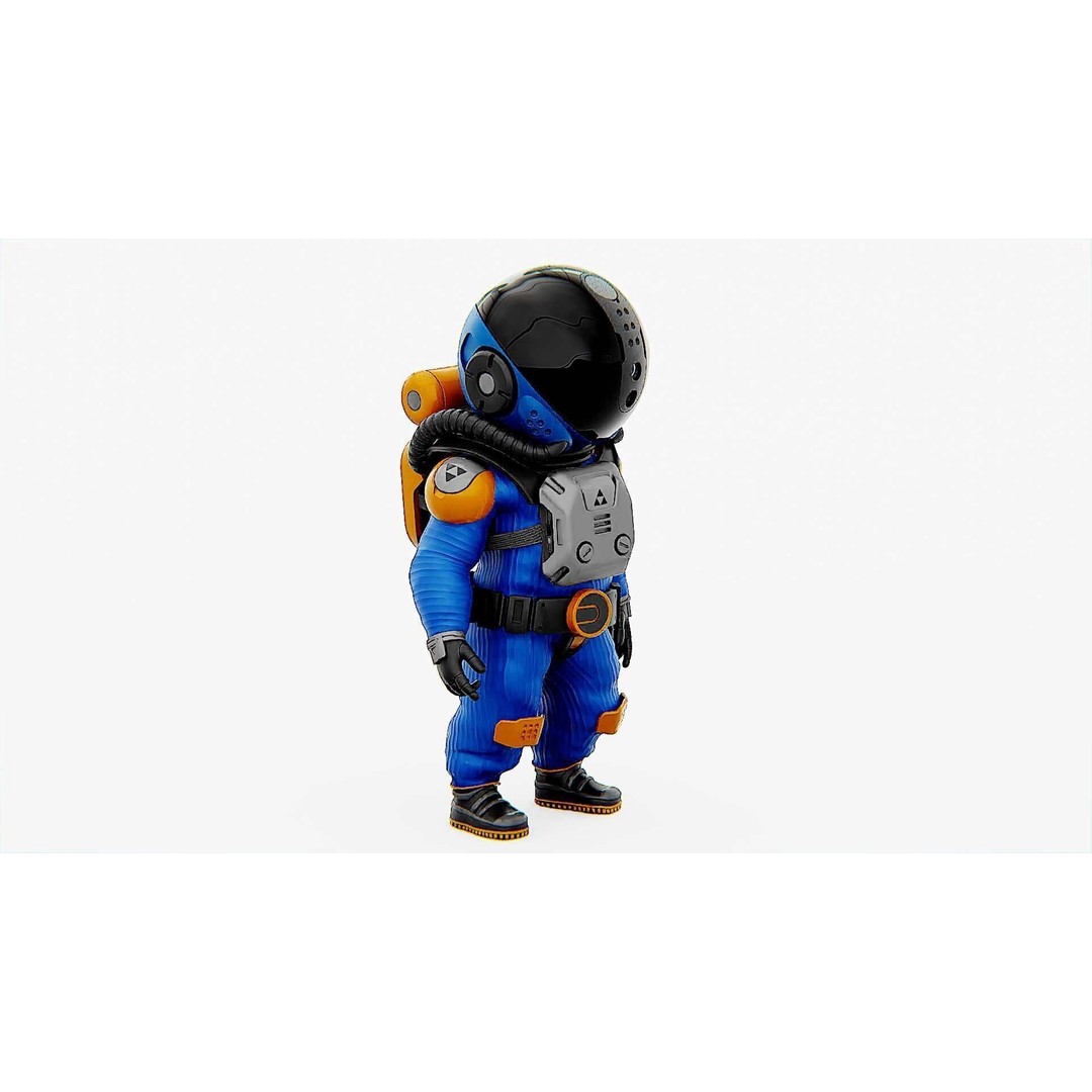 Toon Astronaut F-G 3D Model – Rigged Character for Unity & Unreal Engine - View 7