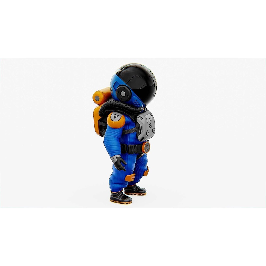 Toon Astronaut F-G 3D Model – Rigged Character for Unity & Unreal Engine - View 8