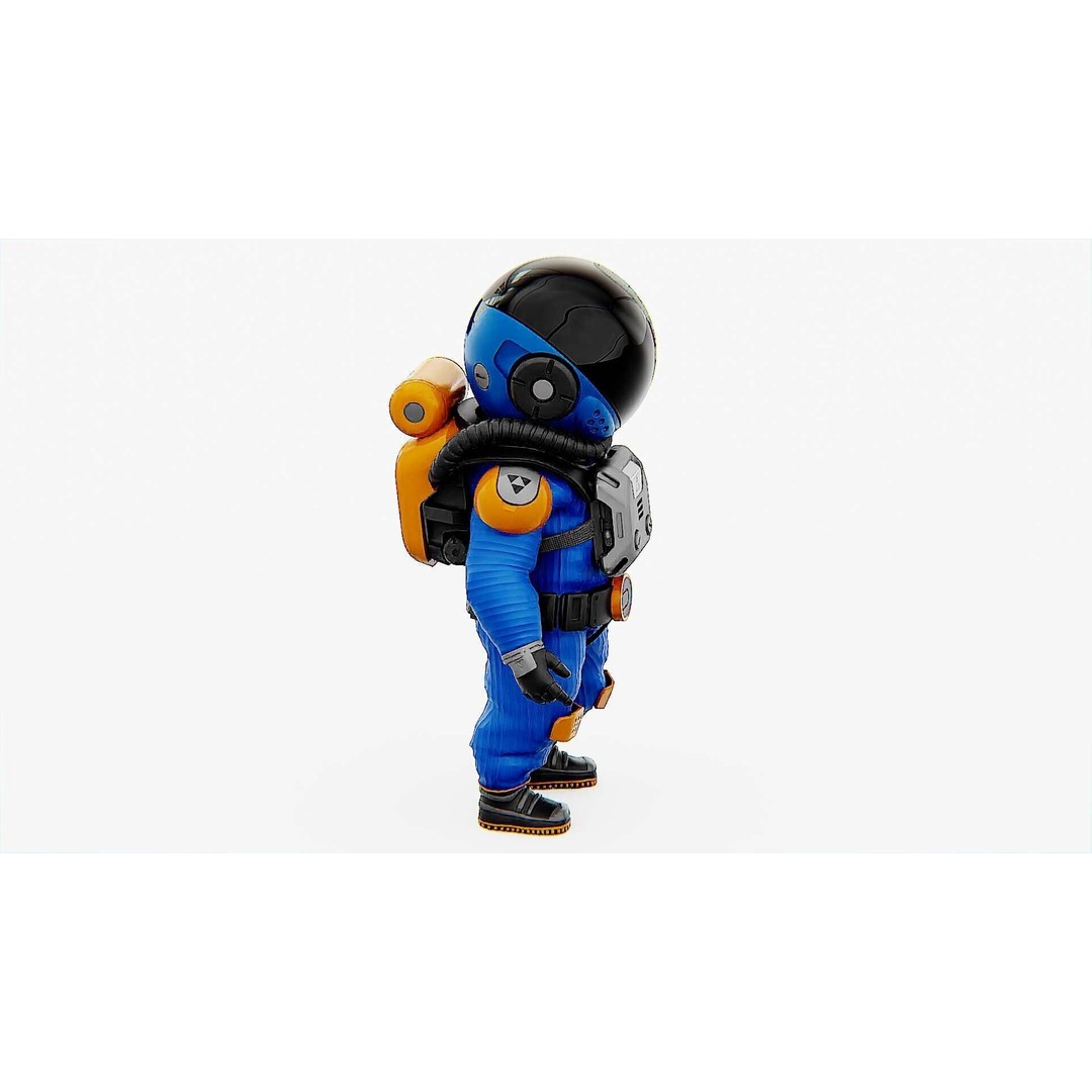 Toon Astronaut F-G 3D Model – Rigged Character for Unity & Unreal Engine - View 9