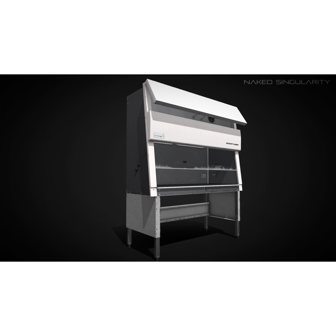 Biosafety Cabinet 3D Model – Low Poly PBR Laboratory Asset, FBX - View 3