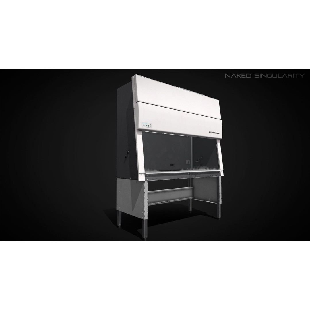 Biosafety Cabinet 3D Model – Low Poly PBR Laboratory Asset, FBX - View 4