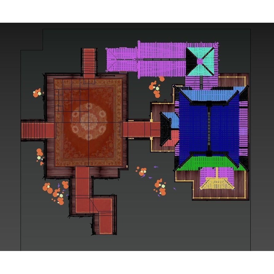 Ancient Chinese Architecture 3D Model – Historic Palace Structures, FBX