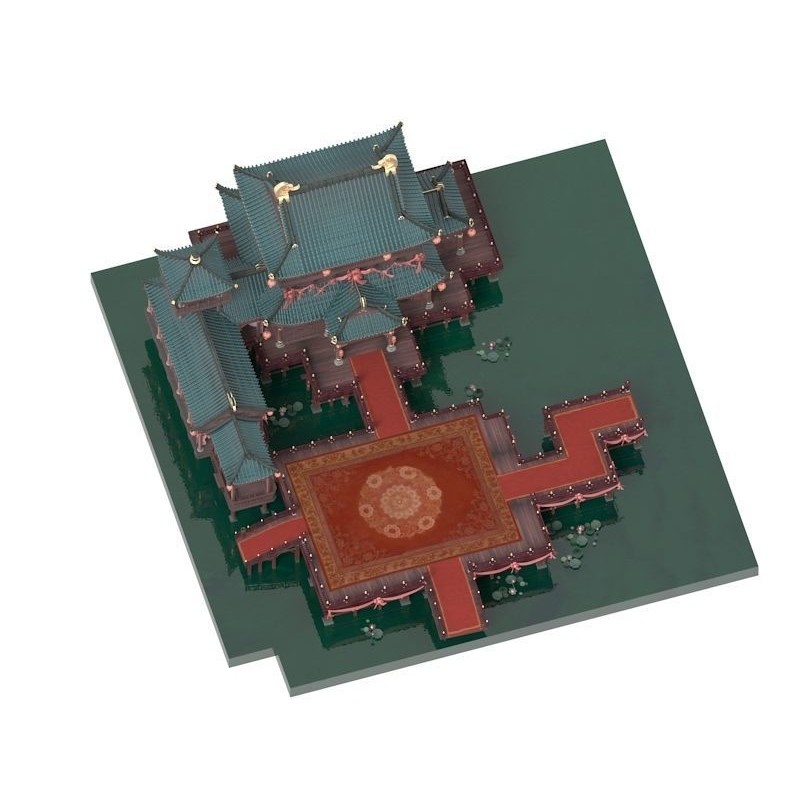 Ancient Chinese Architecture 3D Model – Historic Palace Structures, FBX - View 11