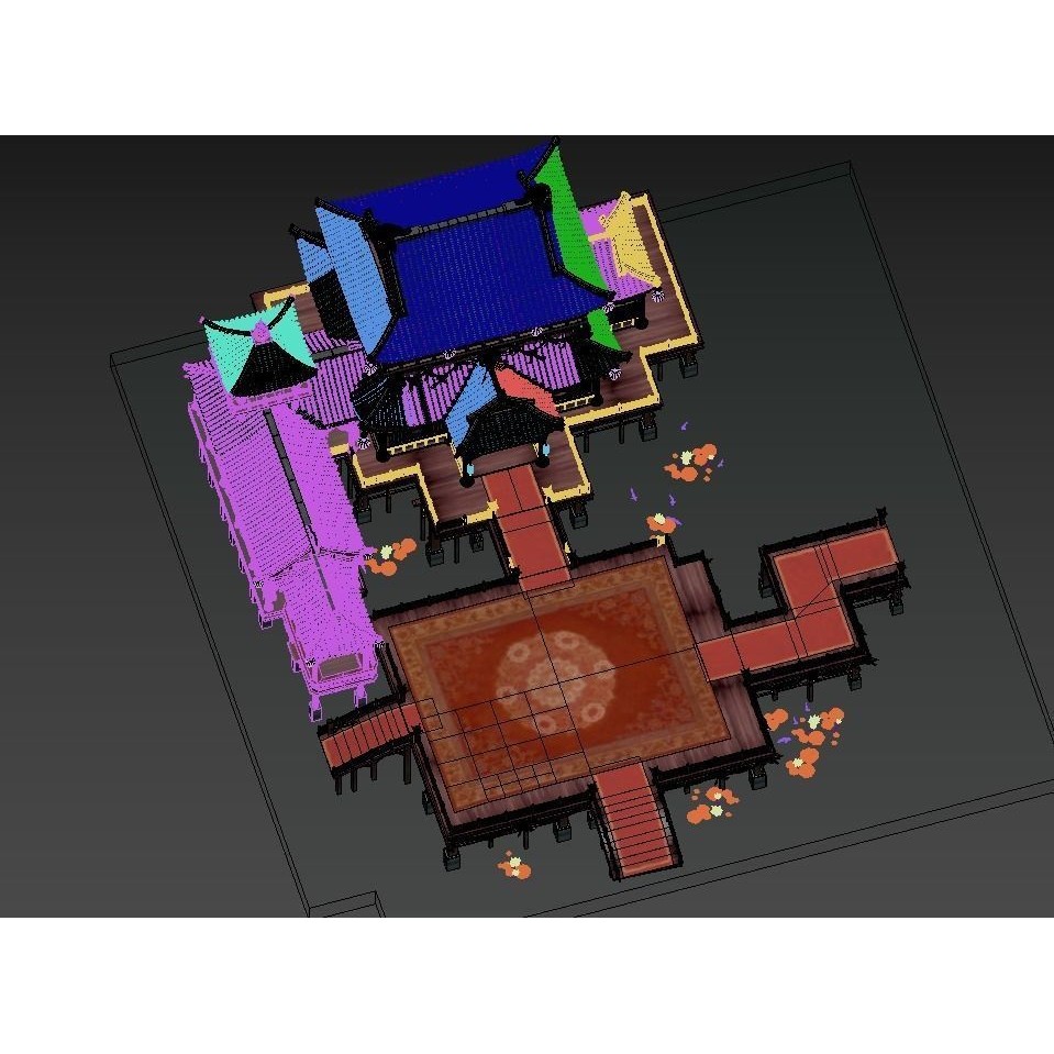Ancient Chinese Architecture 3D Model – Historic Palace Structures, FBX - View 12