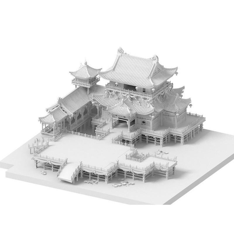 Ancient Chinese Architecture 3D Model – Historic Palace Structures, FBX - View 13