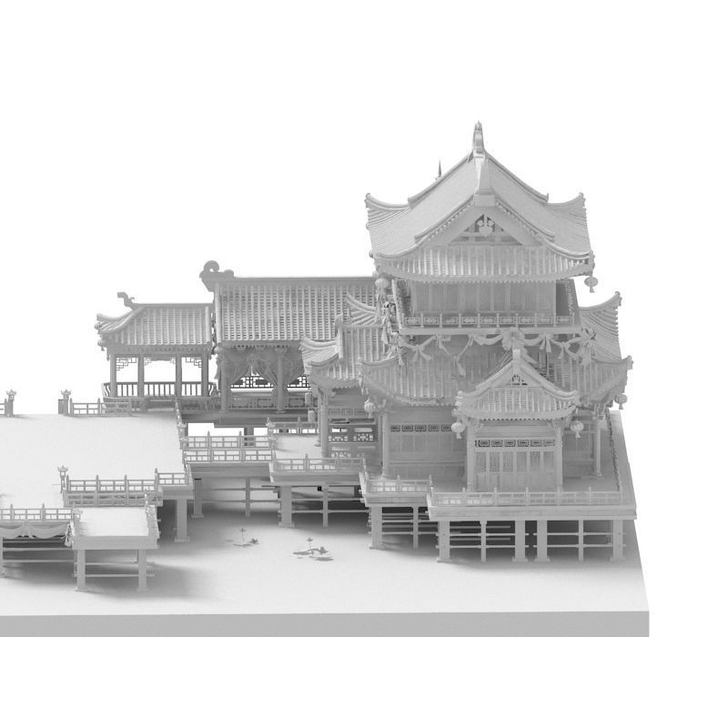 Ancient Chinese Architecture 3D Model – Historic Palace Structures, FBX - View 14