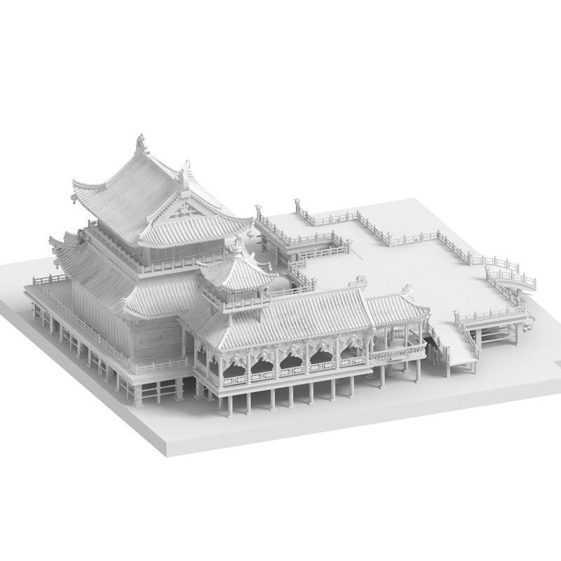 Ancient Chinese Architecture 3D Model – Historic Palace Structures, FBX - View 15