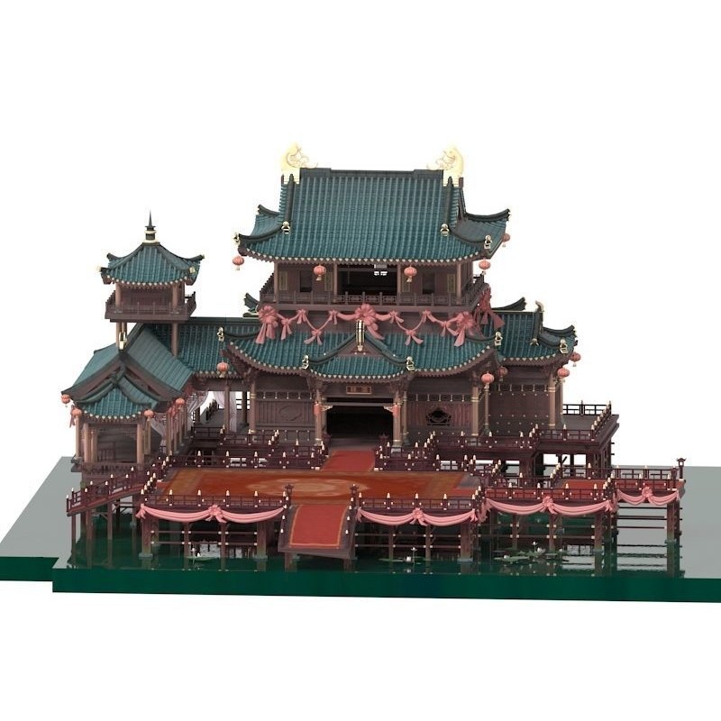 Ancient Chinese Architecture 3D Model – Historic Palace Structures, FBX - View 3