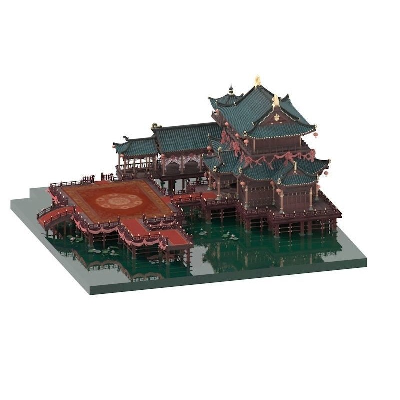 Ancient Chinese Architecture 3D Model – Historic Palace Structures, FBX - View 4
