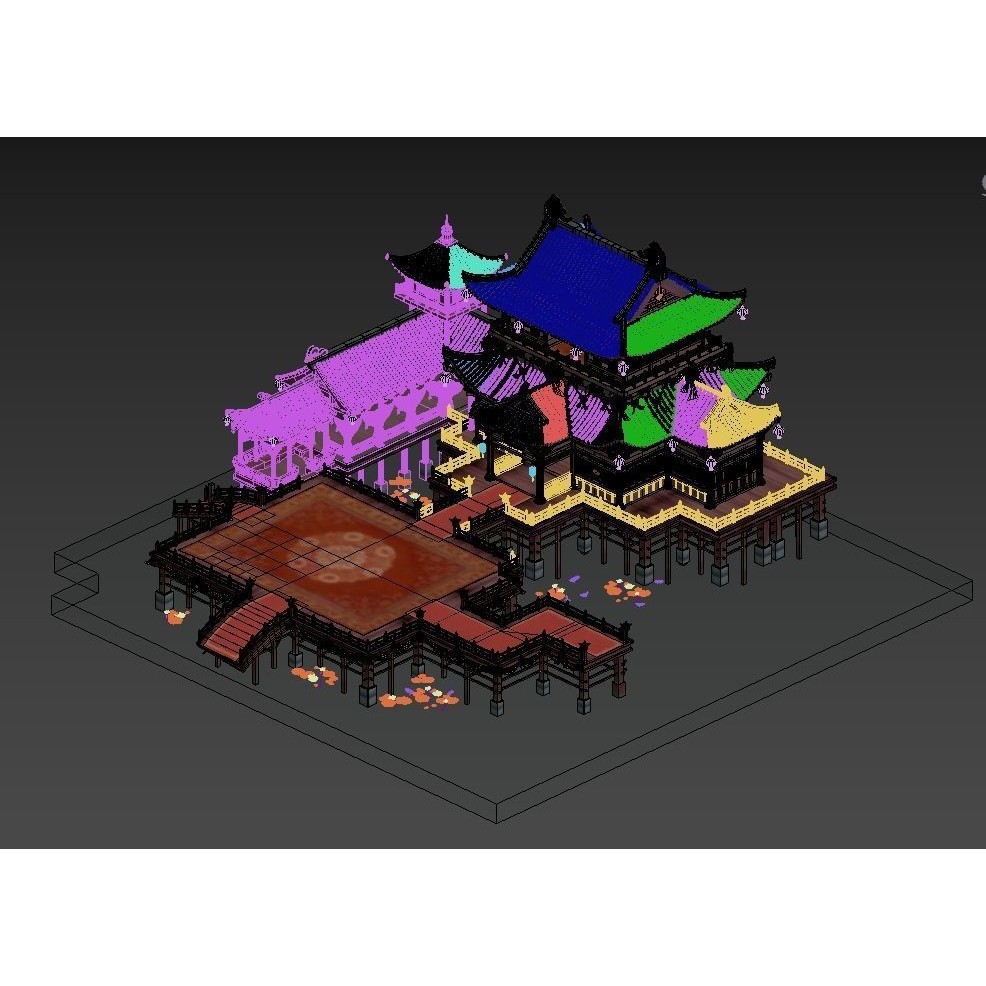 Ancient Chinese Architecture 3D Model – Historic Palace Structures, FBX - View 9