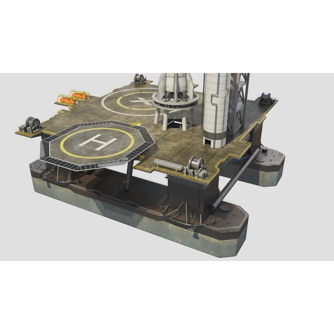SpaceX Sea Launch Rocket Deimos Complex 3D Model – High Quality PBR Assets - View 12