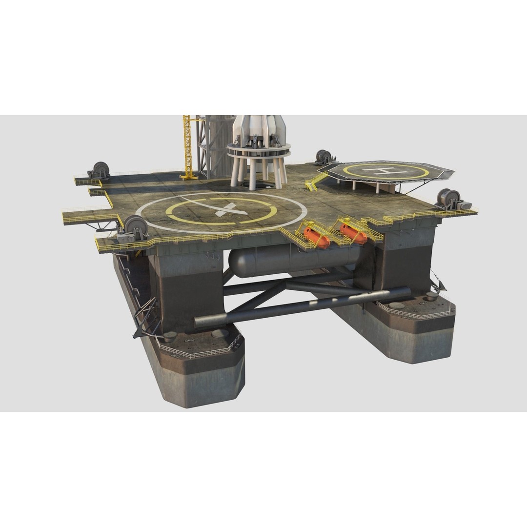 SpaceX Sea Launch Rocket Deimos Complex 3D Model – High Quality PBR Assets - View 23