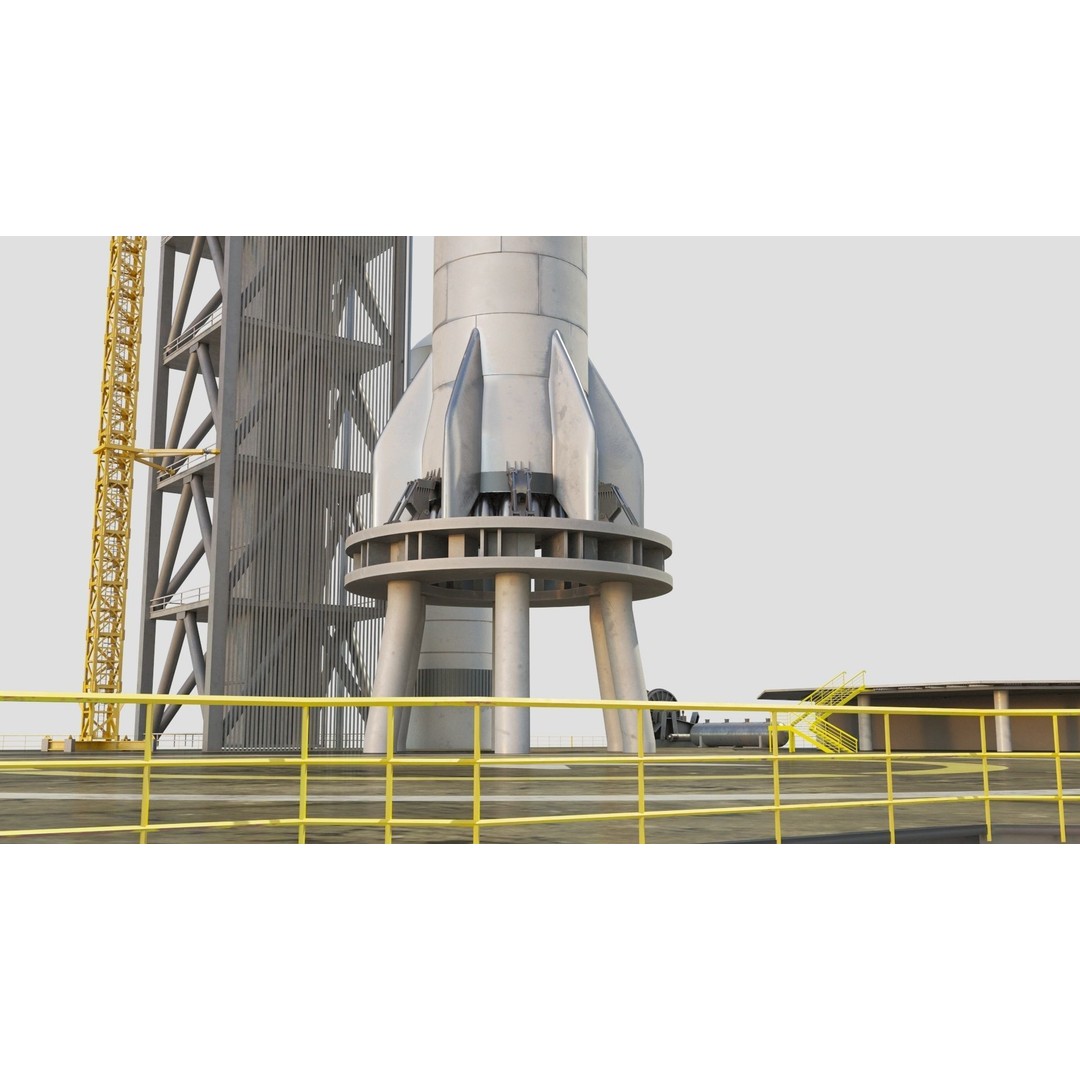 SpaceX Sea Launch Rocket Deimos Complex 3D Model – High Quality PBR Assets - View 26