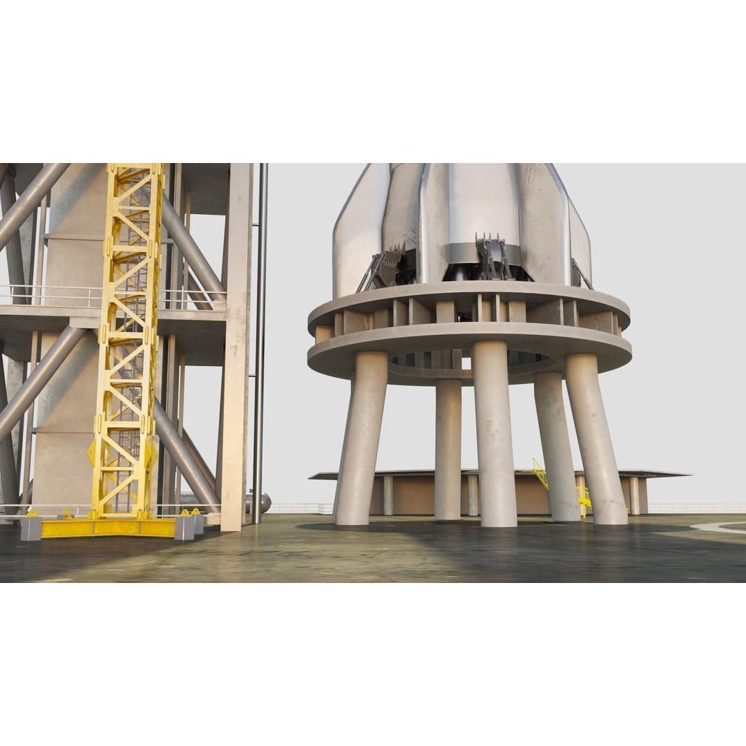 SpaceX Sea Launch Rocket Deimos Complex 3D Model – High Quality PBR Assets - View 27