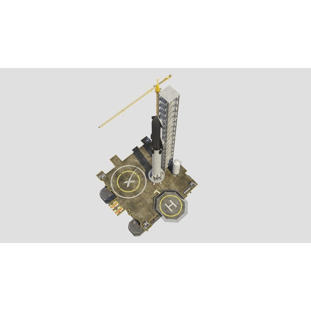 SpaceX Sea Launch Rocket Deimos Complex 3D Model – High Quality PBR Assets - View 3