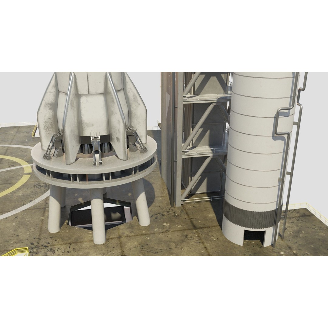 SpaceX Sea Launch Rocket Deimos Complex 3D Model – High Quality PBR Assets - View 32