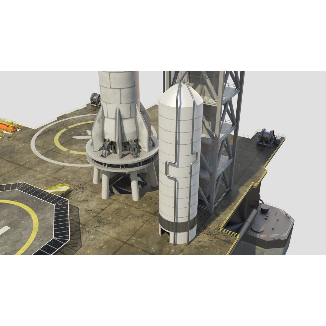 SpaceX Sea Launch Rocket Deimos Complex 3D Model – High Quality PBR Assets - View 33