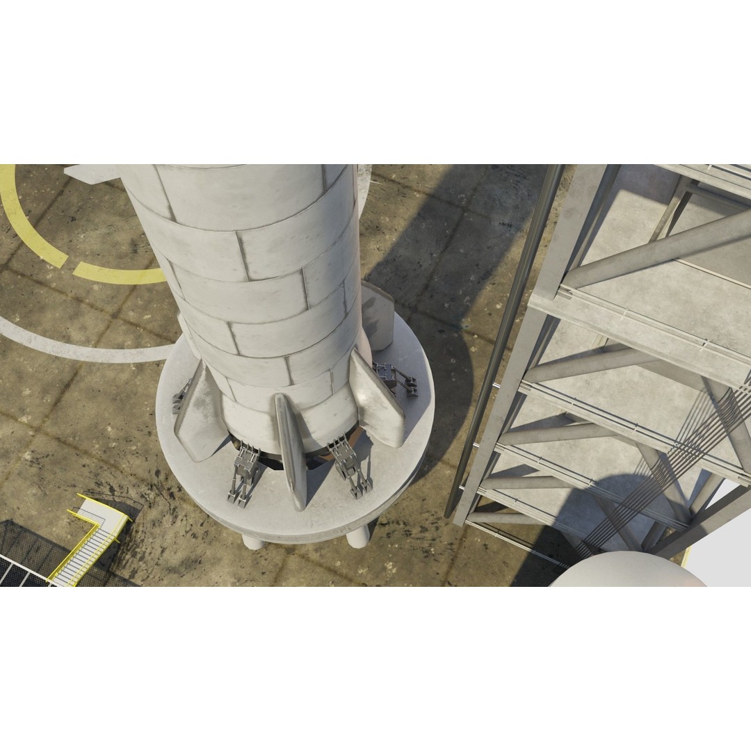 SpaceX Sea Launch Rocket Deimos Complex 3D Model – High Quality PBR Assets - View 35