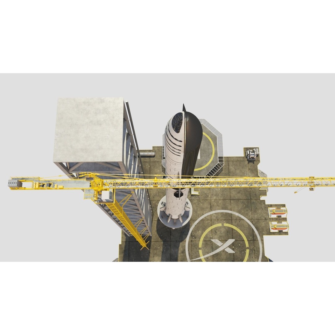 SpaceX Sea Launch Rocket Deimos Complex 3D Model – High Quality PBR Assets - View 39