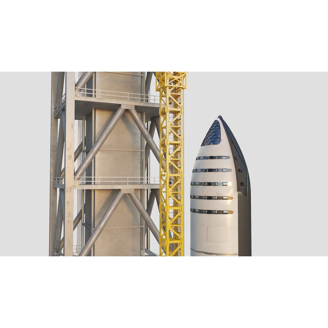 SpaceX Sea Launch Rocket Deimos Complex 3D Model – High Quality PBR Assets - View 42